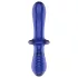 Satisfyer Double Crystal - doppelseitiger Glasdildo (blau)