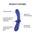 Satisfyer Double Crystal - doppelseitiger Glasdildo (blau)