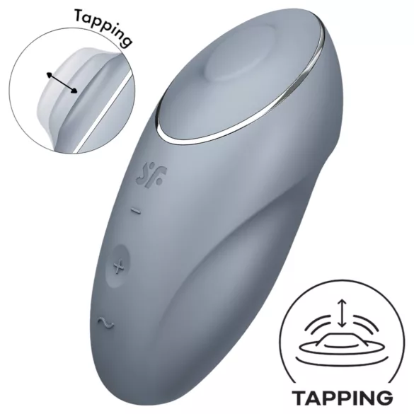 Satisfyer Tap & Climax 1 - 2in1 Klitoris-Vibrator (grau)