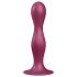 Satisfyer Double Ball-R - Gewichtetes Dildo mit Saugfuß (rot)
