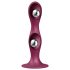 Satisfyer Double Ball-R - Gewichtetes Dildo mit Saugfuß (rot)