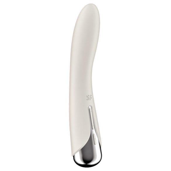 Satisfyer Spinning Vibe 1 - G-Punkt Vibrator mit rotierendem Kopf (Beige)