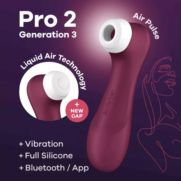 Satisfyer Pro 2 Gen3 - App-gesteuerter Klitorisstimulator mit Luftimpulsen (rot)
