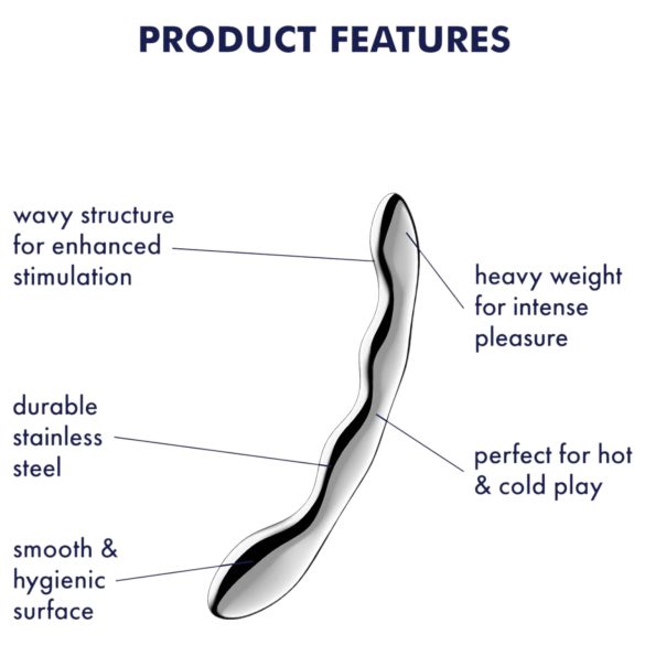 Satisfyer Cosmic Crest 2 - Wellenstahl-Dildo (Silber)