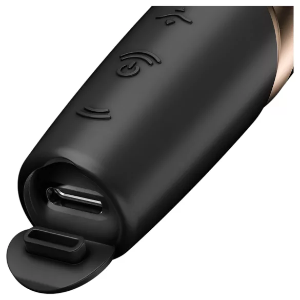 Satisfyer Perfect Kiss - Lippenstift-Vibrator (Schwarz)