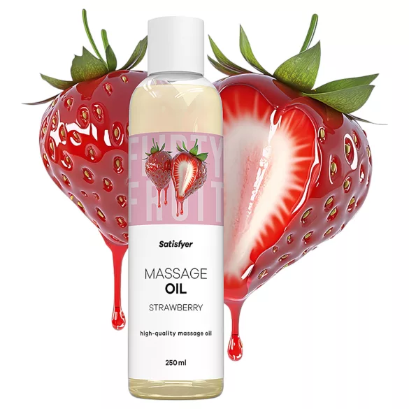 Satisfyer - Massageöl mit Geschmack - Erdbeere (250 ml)