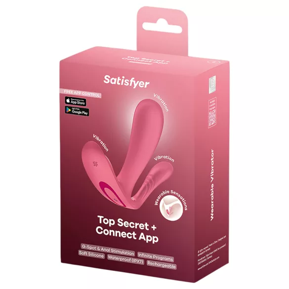 Satisfyer Top Secret+ - tragbarer G-Punkt- und Analvibrator (rosa)