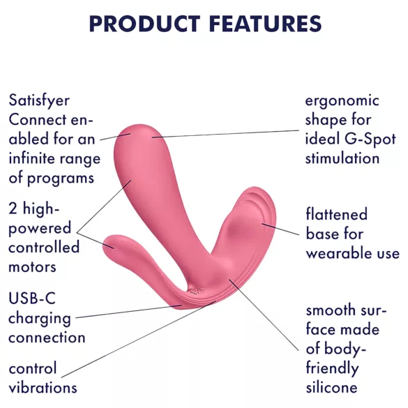 Satisfyer Top Secret+ - tragbarer G-Punkt- und Analvibrator (rosa)