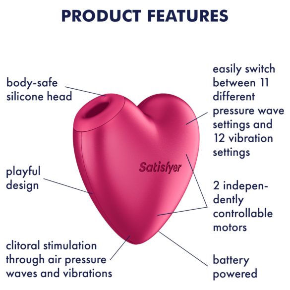 Satisfyer Cutie Heart - Luftwellen-Klitorisstimulator (Pink)