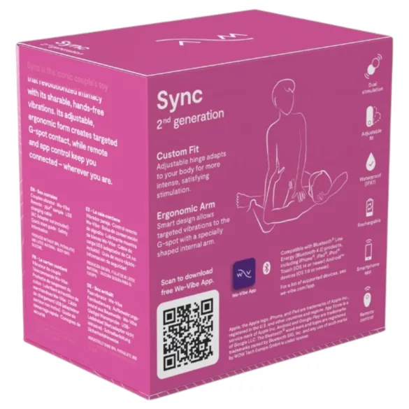 We-Vibe Sync - Paarvibrator mit App- und Fernbedienungssteuerung (Pink)