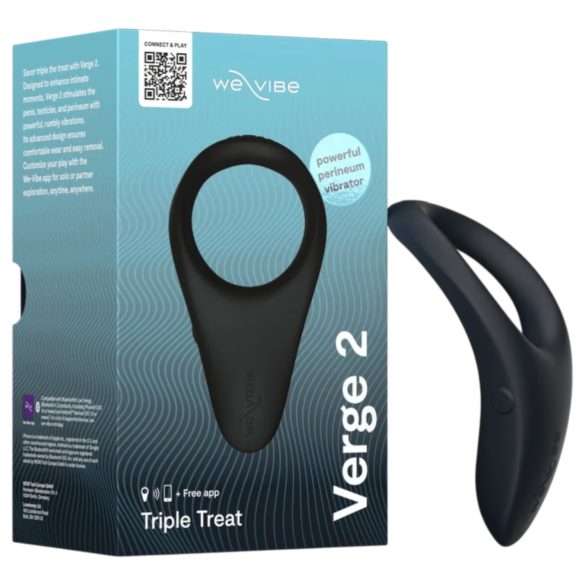 We-Vibe Verge 2 - Intelligenter Vibrations-Peniskring (schwarz)