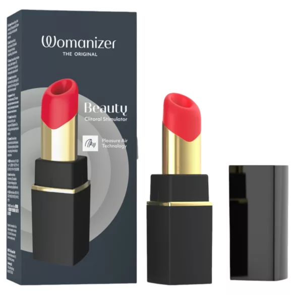 Womanizer Beauty - luftwellenbasierter Lippenstift-Vibrator für die Klitoris (schwarz)