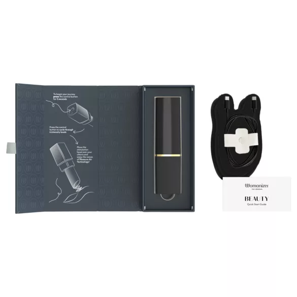 Womanizer Beauty - luftwellenbasierter Lippenstift-Vibrator für die Klitoris (schwarz)