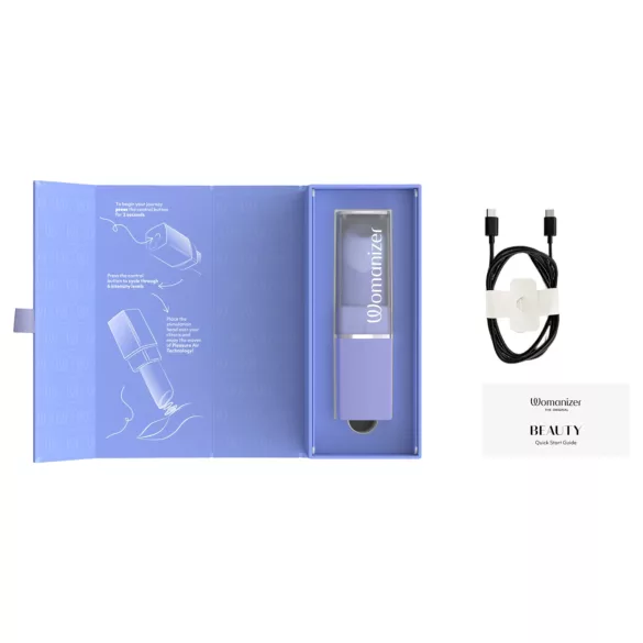 Womanizer Beauty - klitorale Stimulationsvorrichtung mit Luftimpulsen in Lippenstiftform (lila)