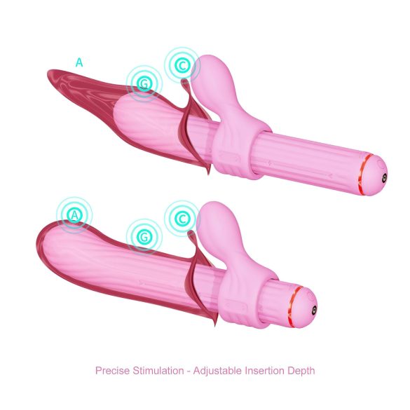 Magic Stick - Vibrator mit Ersatzaufsätzen (Pink)