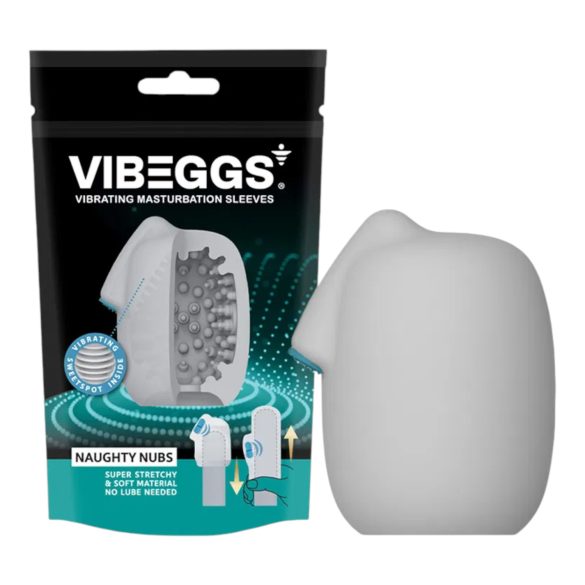 VIBEGGS Naughty Nubs - Vibro-Ei Masturbator (Weiß)