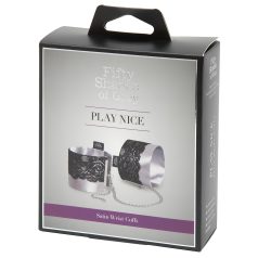 Fifty Shades of Grey - Satin Handschellen (Silber)