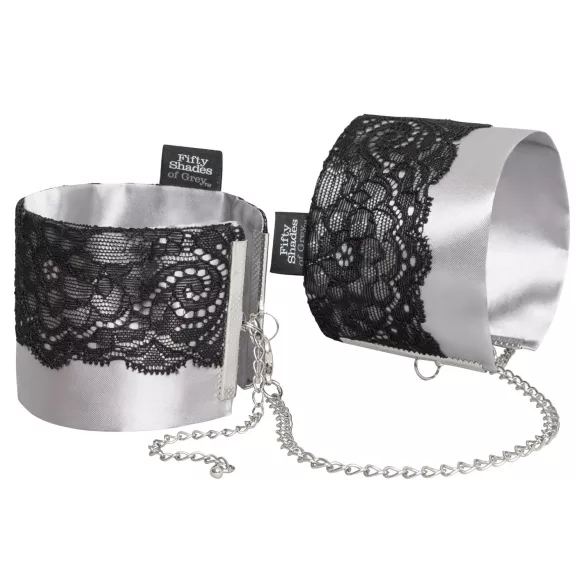 Fifty Shades of Grey - Satin Handschellen (Silber)