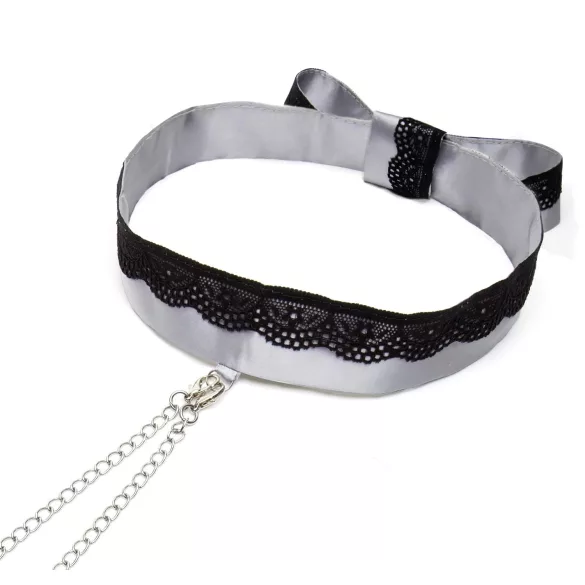 Fifty Shades of Grey - Brustklemmen mit Halsband (silber)