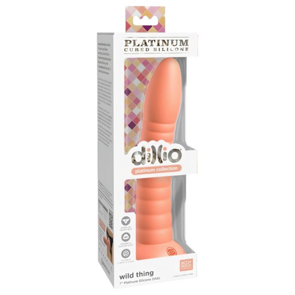 Dillio Wild Thing - geriffelter Dildo (19cm) - Orange