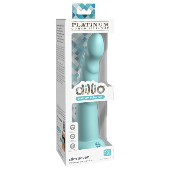 Dillio Slim Seven - Haftbarkeit Dildo (20cm) - Türkis