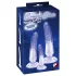 Crystal Clear - Analdildo Trainer Set - 3 Stück (Transparent-Blau)