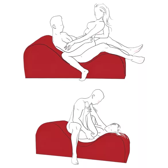 Liberator Esse Lounger - Multifunktionales Sexsofa - 3-teilig (Rot)