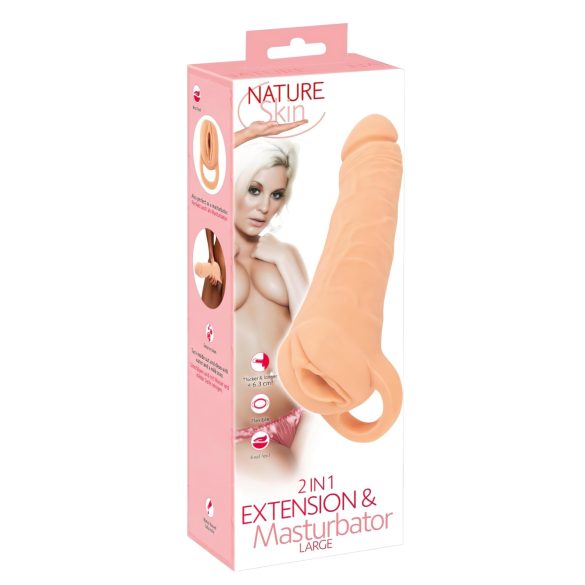 Nature Skin - 2in1 Vagina & Penismantel - 23cm (Natur)