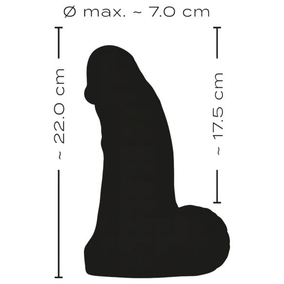 Realistixxx Real Giant - Riesiger Hoden-Dildo - 22 cm (schwarz)