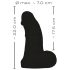 Realistixxx Riesen-Dildo mit Hoden - 22 cm (Schwarz)