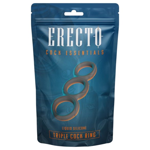 Erecto - Triple Penisring (Schwarz)