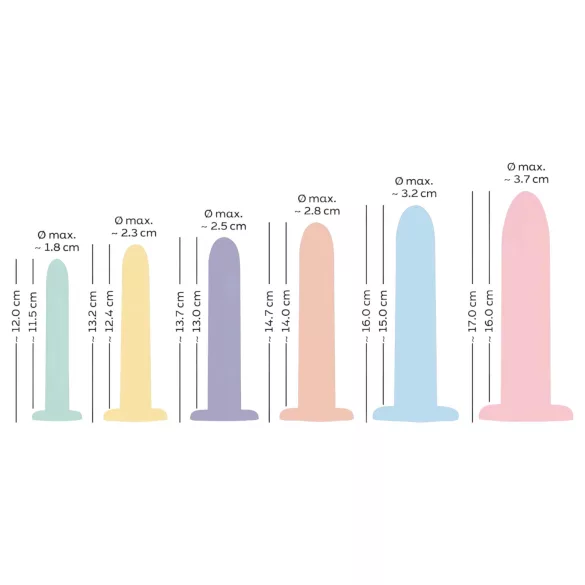 You2Toys - Six in a Row - Dildo-Trainer-Set - 6 Stück (bunt)