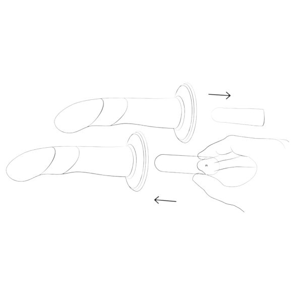 ROMP Piccolo - Flexibler Silikon-Dildo (blau-violett)