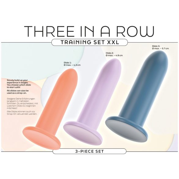 Three in a Row - Dildo Trainingsset - 3er-Set (bunt)