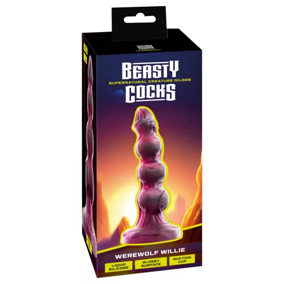 Beasty Cocks - Werwolf Willie Dildo mit Saugnapf - bordeaux (21 cm)