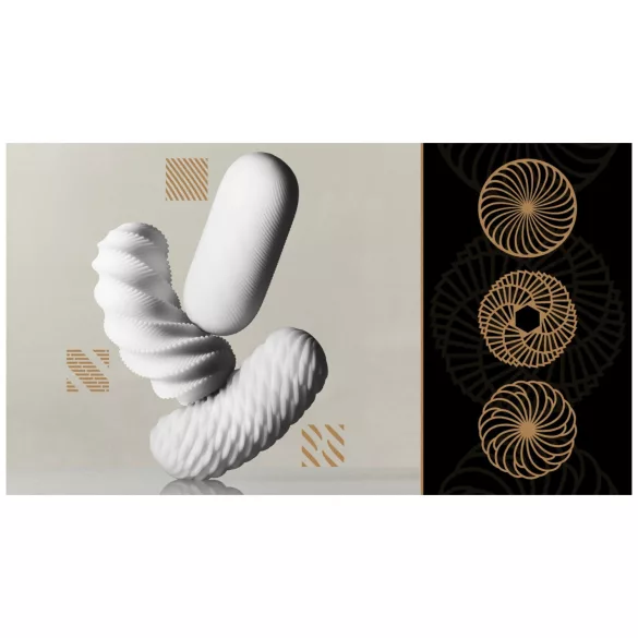 TENGA 3Dx Zen - Masturbator mit 3D-Struktur (weiß)
