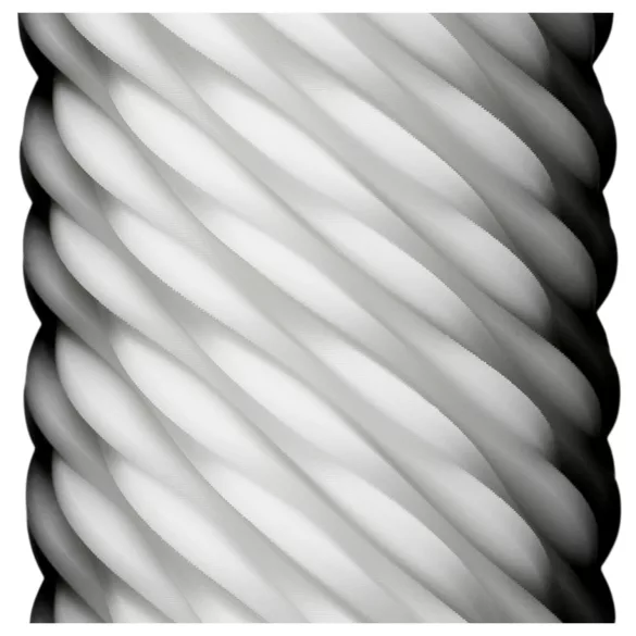 TENGA 3Dx Flow - Masturbator mit Wellenmuster (weiß)