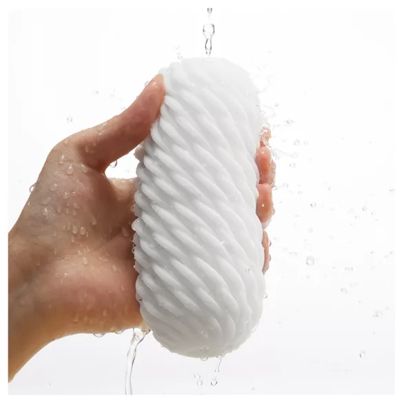 TENGA 3Dx Flow - Masturbator mit Wellenmuster (weiß)