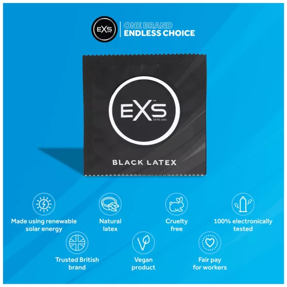 EXS Black - schwarzes Kondom (48 Stk.)