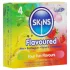 Skins - aromatisierte Kondome - Minze, Kaugummi, Banane, Erdbeere (4 Stück)