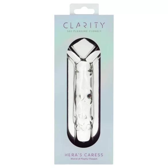 Clarity - Glas Dildo mit Herzgriff (transparent)
