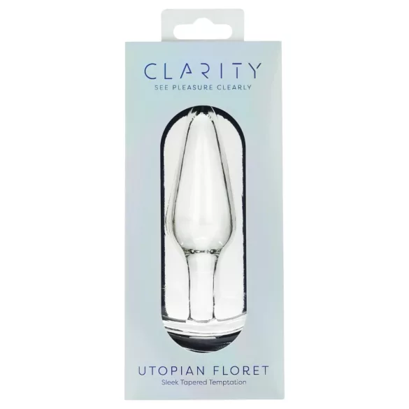 Clarity Utopian Floret - gläserner Analplug (transparent)