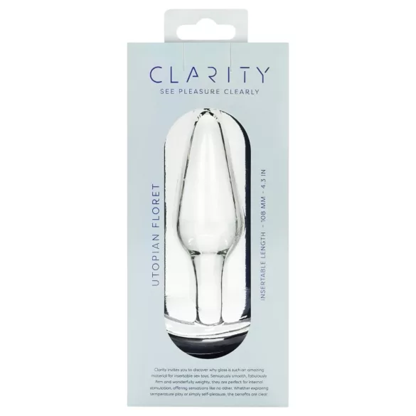 Clarity Utopian Floret - gläserner Analplug (transparent)
