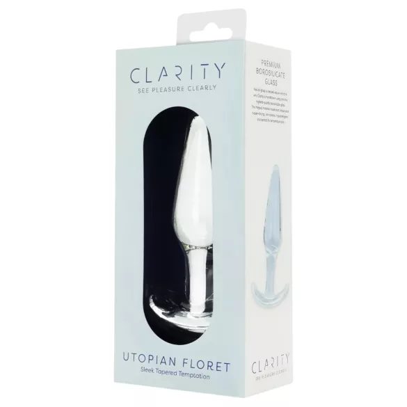 Clarity Utopian Floret - gläserner Analplug (transparent)