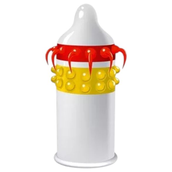 Egzo Lucky Dude - gepunktetes, tentakelartiges Kondom (1 Stk)