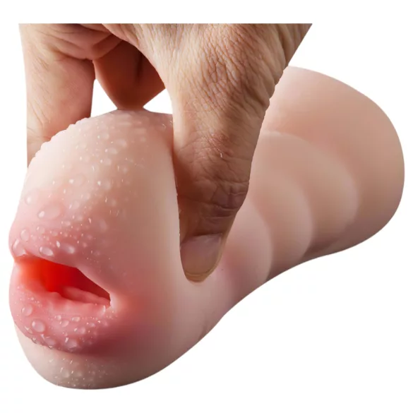 Lonely 2in1 - Masturbator mit künstlicher Vagina und künstlichem Mund (naturfarben)