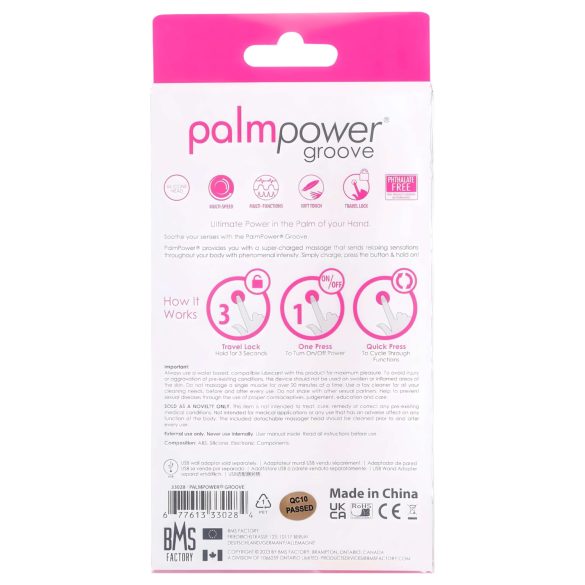 PalmPower groove - wiederaufladbarer Massagestab (pink)