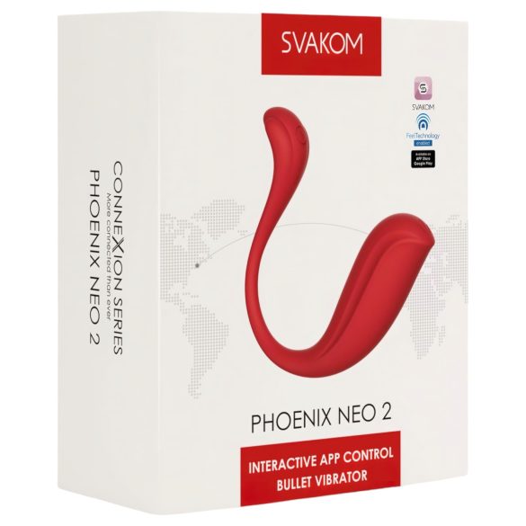 Svakom Phoenix Neo 2 - Intelligentes Vibro-Ei (Rot)