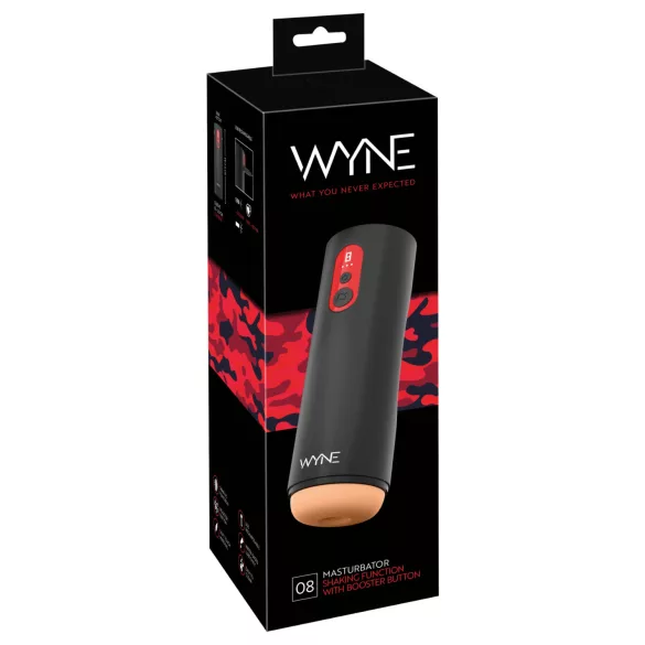 WYNE 08 Auf- und Abbewegung pulsierender Masturbator mit LED-Anzeige