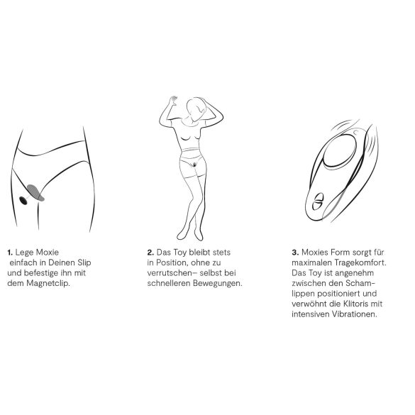 We-Vibe Moxie+ - Funky Funk-Klitorisvibrator (Schwarz)